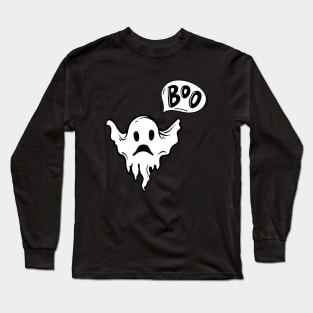 Boo Scary Ghost Long Sleeve T-Shirt